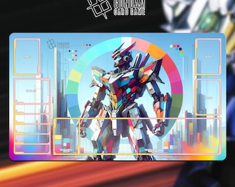 Tapete de juego Gundam TCG / Gundam vibrante / 14 x 24 pulgadas (60 x 35 cm) / Borde cosido