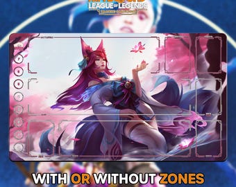 Tappetino da gioco Spirit Blossom Ahri / Riftbound League of Legends TCG (24x14 pollici/600 x 350 mm)