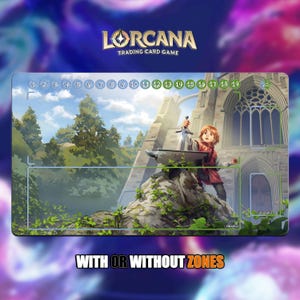 Arthur | Lorcana Playmat - With or Without Zones | TCG Playmat | Trading Card Game Playmat | 14x24inch (60x35cm) | HD Print
