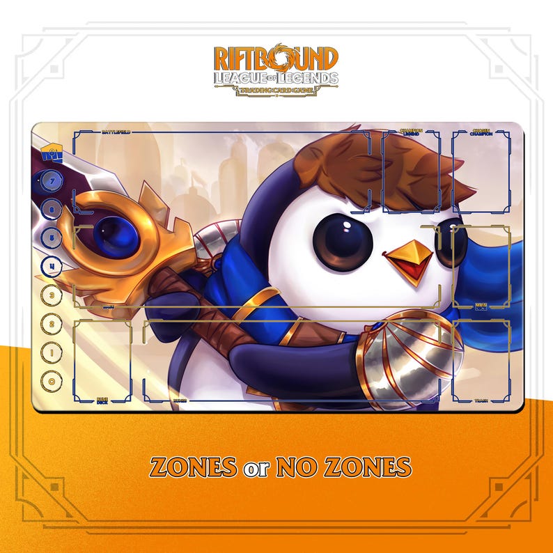 Pengu Garen Playmat | Riftbound League of Legends TCG (24x14 Inches ...