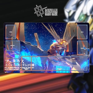 Destroy Mode | Gundam TCG Playmat - With or Without Zones | TCG Playmat | Trading Card Game Playmat | 14x24inch (60x35cm) | HD Print