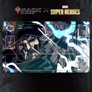 MTG X MARVEL Super Heroes Playmat TCG | Dr Doom | (24x14 inches/600x350mm)