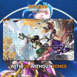 The assassin team Playmat | Riftbound League of Legends TCG (24x14 inches) | Stitched Edges