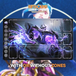 Xerath Playmat | Riftbound League of Legends TCG (24x14 inches) | Stitched Edges