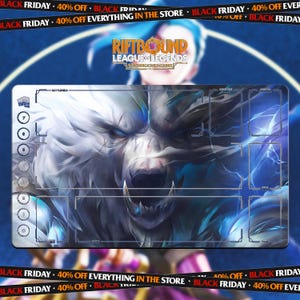 Volibear Playmat | Riftbound League of Legends TCG (24x14 inches) | Stitched Edges