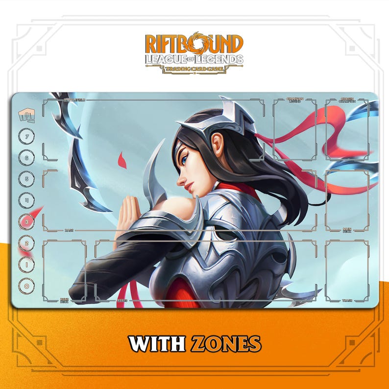 Irelia Art Playmat | Riftbound League of Legends TCG (24x14 Inches ...