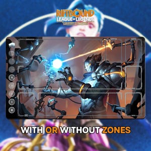 Viktor, the march of progress Playmat | Riftbound League of Legends TCG (24x14 inches) | Stitched Edges