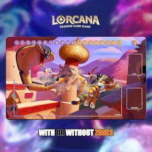 Jasmine Warrior | Lorcana Playmat - With or Without Zones | TCG Playmat | Trading Card Game Playmat | 14x24inch (60x35cm) | HD Print