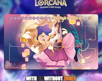 Rapunzel  | Lorcana Playmat - With or Without Zones | TCG Playmat | Trading Card Game Playmat | 14x24inch (60x35cm) | HD Print