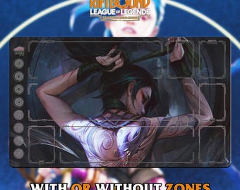 Tapete de juego AKALI Tatoo / Riftbound League of Legends TCG (24 x 14 pulgadas/600 x 350 mm)