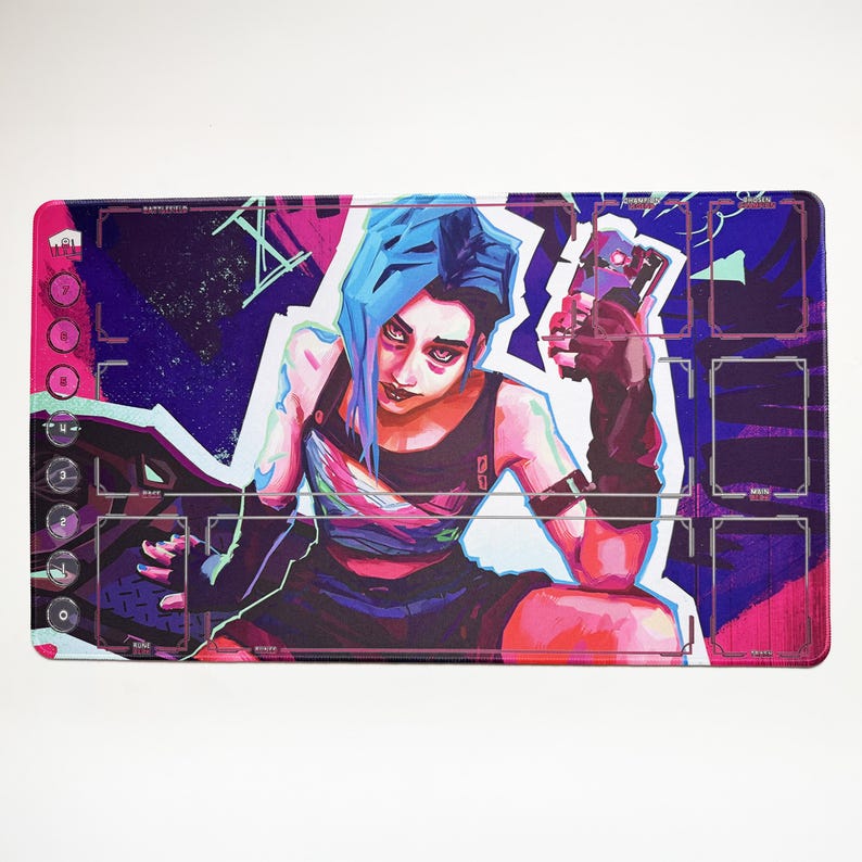 KDA Akali Playmat | Riftbound League of Legends TCG (24x14 Inches ...