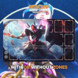 Mecha Leona Playmat | Riftbound League of Legends TCG (24x14 inches) | Stitched Edges