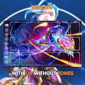 Aurelien SOL Speelkleed | Riftbound League of Legends TCG (24 x 14 inch) | Gestikte randen