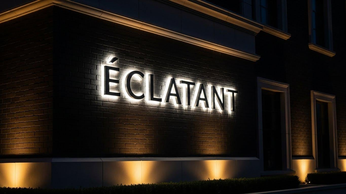 Metal Backlit Sign, Storefront Sign, Office Wall Sign, 3D Backlit Sign ...
