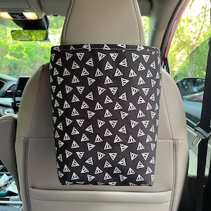 Reusable Trash bag with Removable liner choose from HP Triangle symbol  fabric, organizer for Car, Boat or RV, Eco Friendly, bin, receptacle