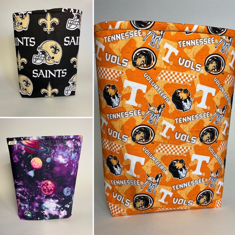 Reusable Trash Bag, With Removable Liner Choose Saints, or
