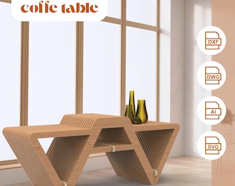 Parametric Wooden Coffee Table Plan: CNC Router File (Digital Download)