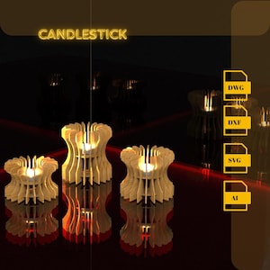 Tealight Holder Bundle Laser Cut File ,Lantern , Candlestiks ,Digital Download, 3 pieces , bundle ,candle holder, home decor,digital files