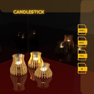 Tealight Holder Bundle Laser Cut File ,Lantern , Candlestiks ,Digital Download, 3 pieces , bundle ,candle holder, home decor,digital files