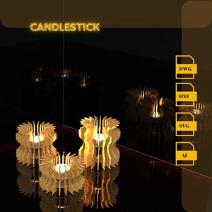 Tealight Holder Bundle Laser Cut File ,Lantern , Candlestiks ,Digital Download, 3 pieces , bundle ,candle holder, home decor,digital files