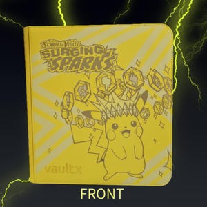 Laser Etched Surging Sparks TCG 12 Pocket Binder w/matching binder tag!