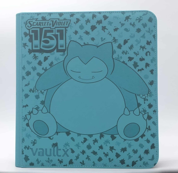151- Snorlax Laser Engraved TCG 12 Pocket VaultX Binder (Holds 480 cards)  w/matching binder tag!