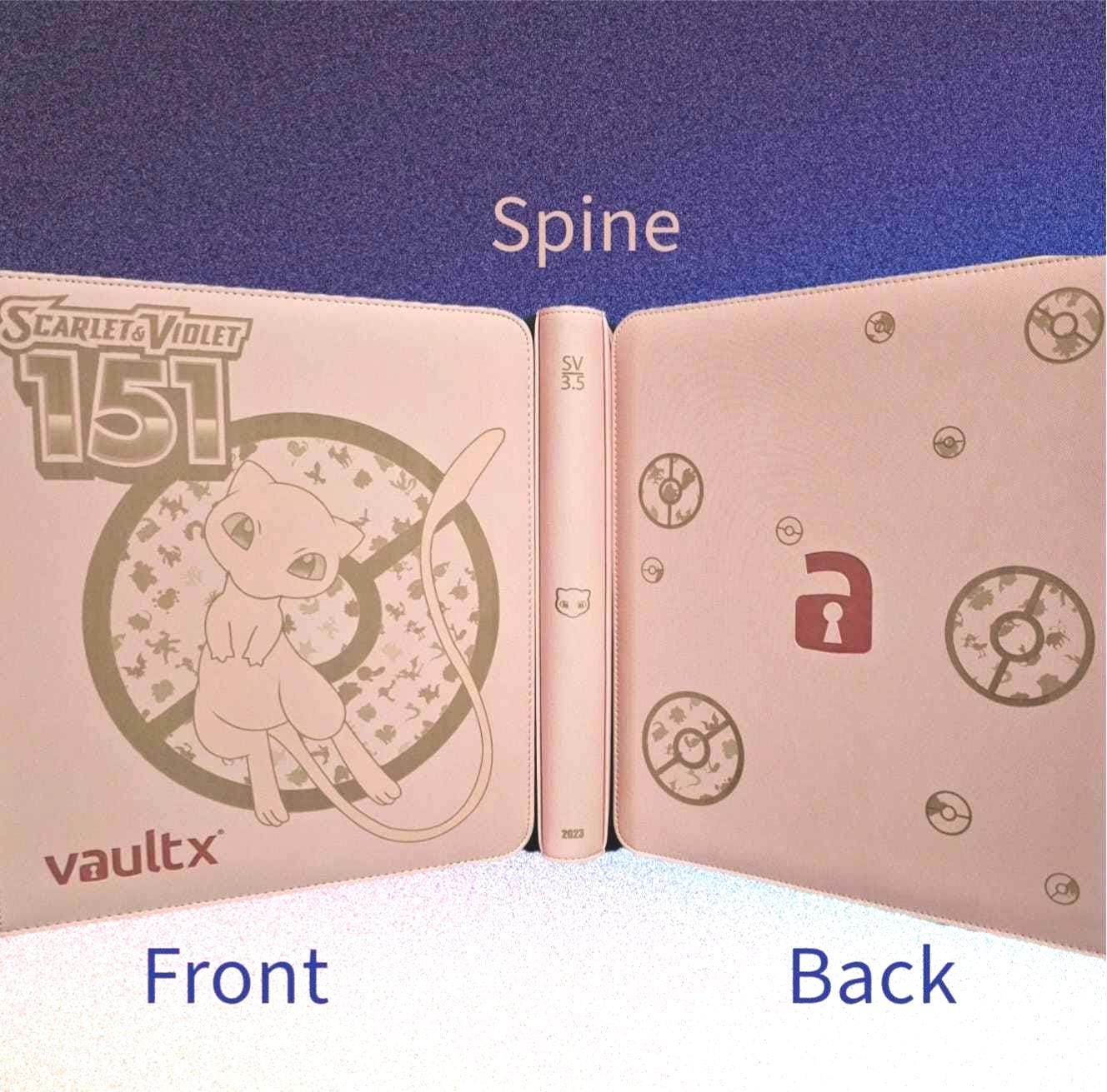 151-mew Laser-engraved TCG 12 Pocket Vaultx Binder (holds 480