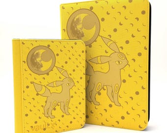 Umbreon Laser Engraved TCG Vaultx Binder - 4 pocket (Holds 160 cards, no spine design) or 9 pocket (Holds 360 cards & has spine design)