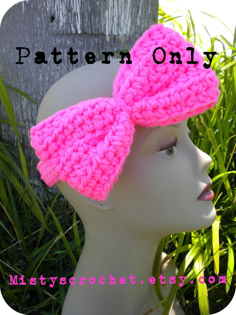Head Bow Pattern Bow Headband PATTERN ONLY - Etsy