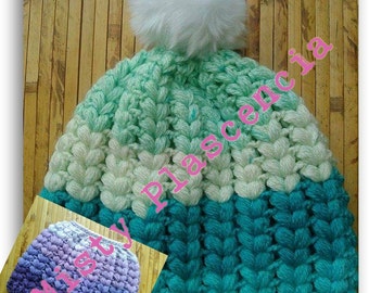 Double Bobble Beanie and Bun beanie PATTERN ONLY