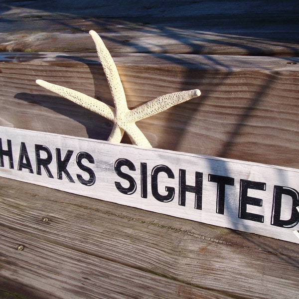 Shark Bite sign Nautical Decor Beach Cottage Coastal Nursery