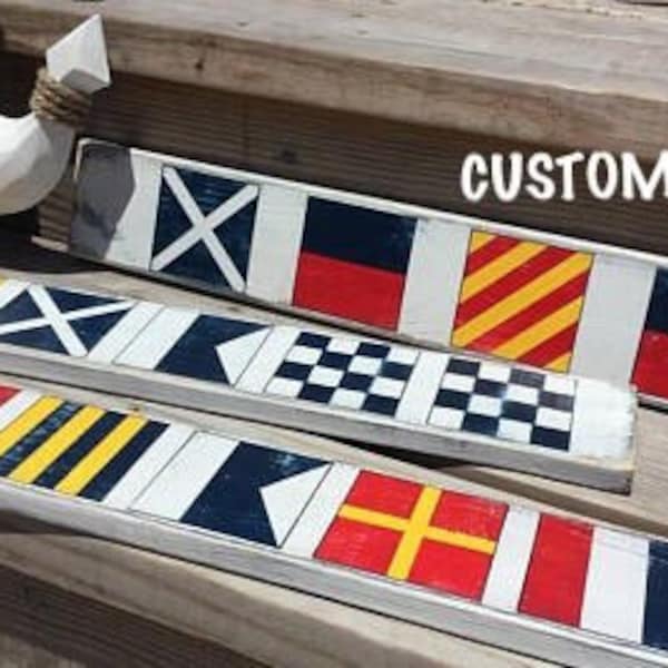 Nautical Flag sign custom code flag sign