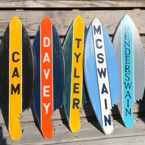 Surfboard Wall Decor Personalized Nautical and Nursery Decor Etsy