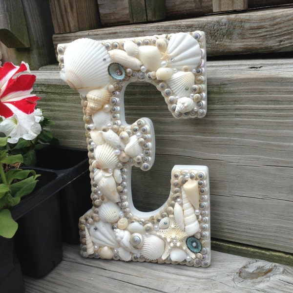 Seashell  Letters Initial with Starfish  A-Z   Available  Wedding Gift