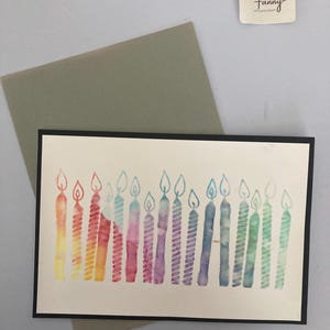 Cartão de aniversário feito à mão – 6,5” x 4,5”
