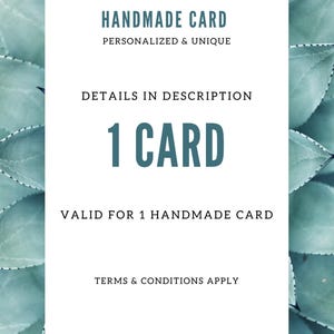 Carte faite main personnalisée - Sur demande