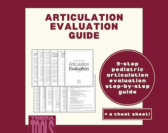 Articulatie-evaluatiegids voor SLP's (pdf, digitale download)