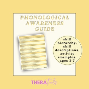 Phonological Awareness Guide, SLP Resource, School SLP Materials, SLP Study Guide, Speech Therapy