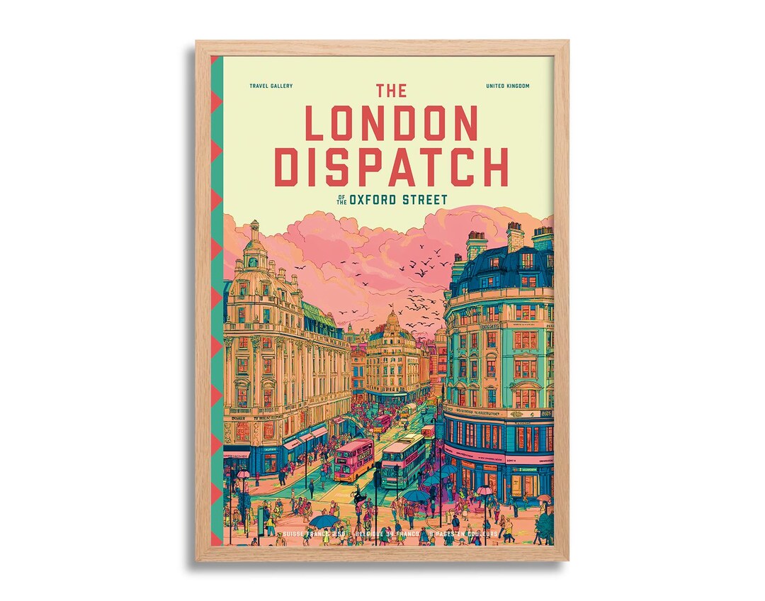 The London Dispatch Print Modern Wall Art Print, Bold Interior Decor ...