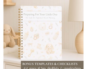Pregnancy Planning Journal Hospital Bag Checklist Printable Baby Registry Organizer Planner Expectant Mother Guide Book Nursery Preparation