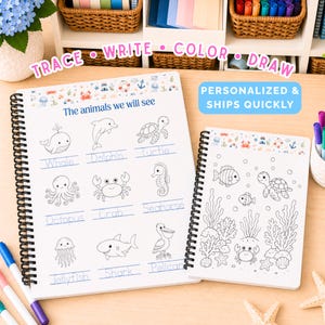 Preschool Coloring Activities Personalized Travel Kids Busy Book Kindergarten Prep Church Quiet Book Homeschool Learning Activity Rainy Day
