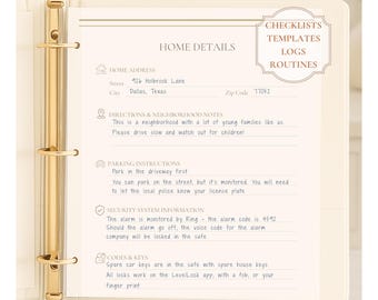 Home Management Organizer Family Schedule Printable Planner Home Organization System Tracker Household Task Chore Chart Printable Emergency
