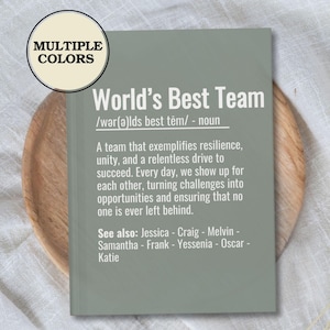 Custom Employee Christmas Journal Gift Best Team Ever Thank You Gift Bulk for Team Personalized Corporate Notebook for Employee Appreciation