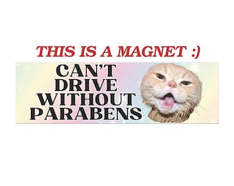 Funny Unhinged Car Magnet Weird Cursed Cat Meme Y2K Bumper Magnet Sticker Cute Car Decorations Silly Gift Anxious Bad New Driver Gen Z Humor