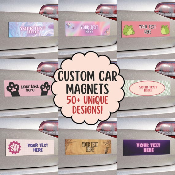 Custom Car Magnet Gift Cute Personalized Car Magnets Girly Y2K Funny Cute Vehicle Decor New Driver Gifts Birthday Christmas Car Accessories