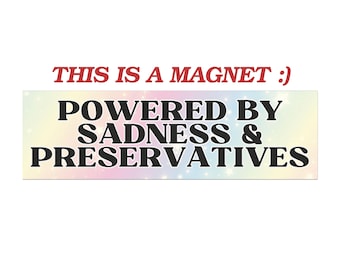 Funny Unhinged Car Magnet Weird Meme Y2K Bumper Magnet Sticker Cute Car Decorations Silly Gift for Anxious Bad New Driver Gen Z Sad Humor