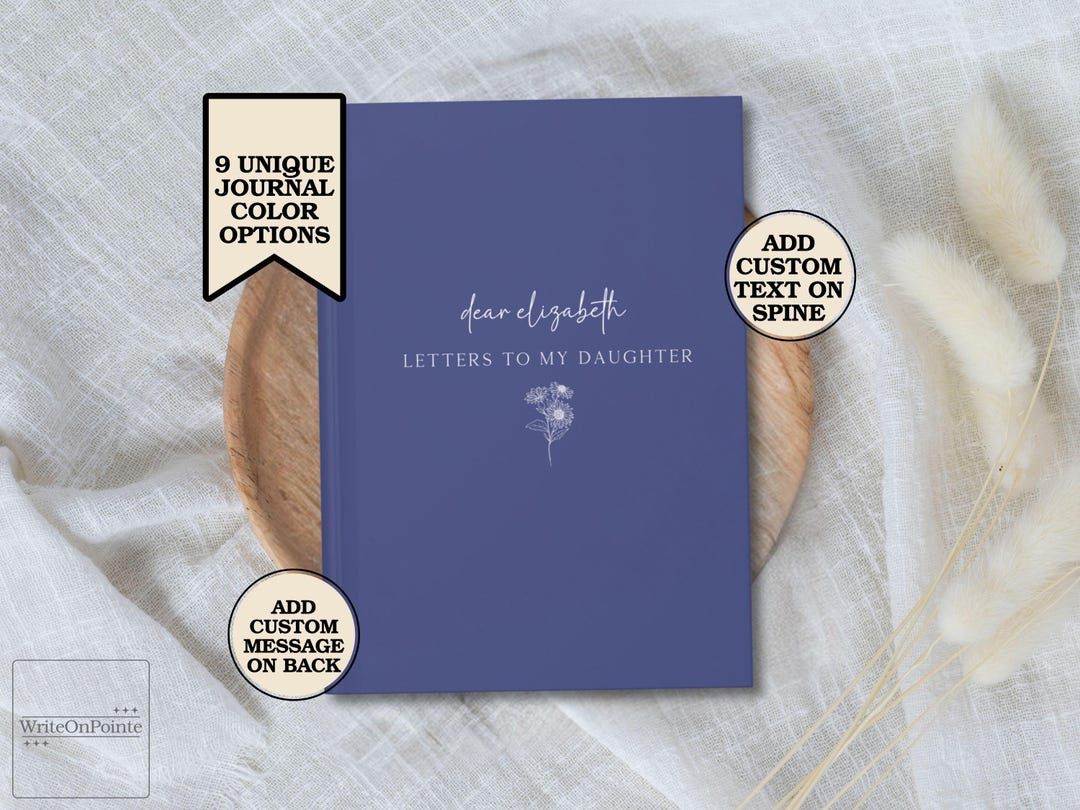 Custom Letters to My Daughter Journal Birth Month Flower Notebook ...