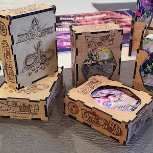 Deck Box Dragon Ball Super TCG JCC. Boîte pour cartes de jeu 2.5''x3.5''. 3mm Fichiers découpés au laser SVG, ai, Produit numérique