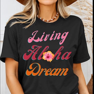 Maglietta girocollo Hawaii, maglietta Aloha Hawaii, maglietta hawaiana regalo, maglietta personalizzata per viaggio alle Hawaii, maglietta per amanti delle Hawaii, maglietta per vacanze estive al mare