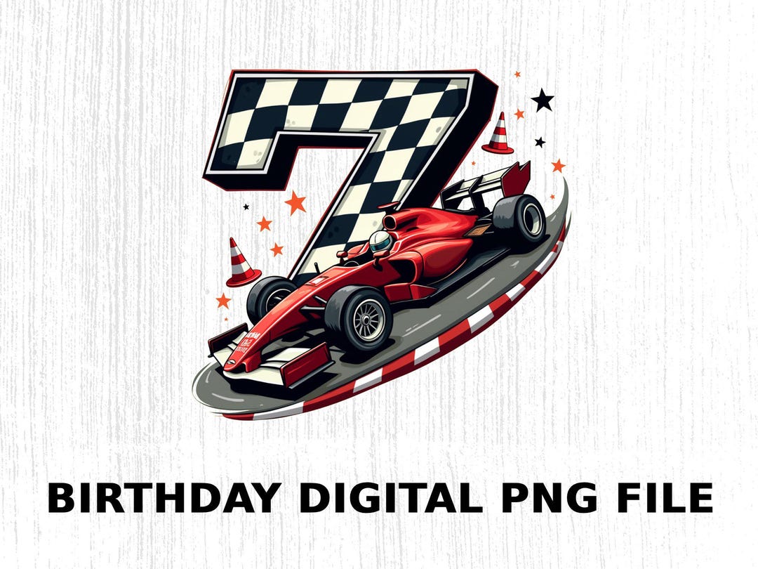 Race Car Birthday PNG, Kids Birthday Design, Digital Download, Birthday ...